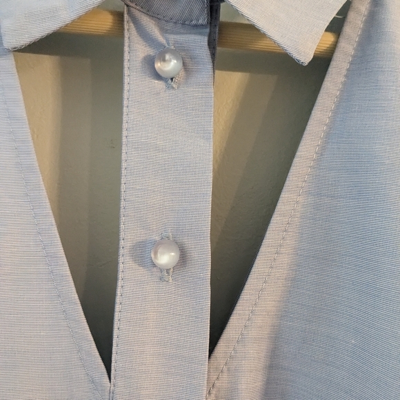 Unique  blue shirt size Large NWOT - Picture 7 of 7